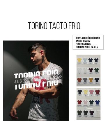 Tela peruana para camisetas Torino tacto frío