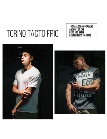 Tela peruana para camisetas Torino tacto frío