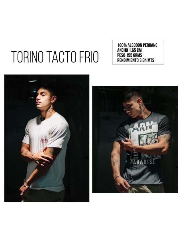 Tela peruana para camisetas Torino tacto frío