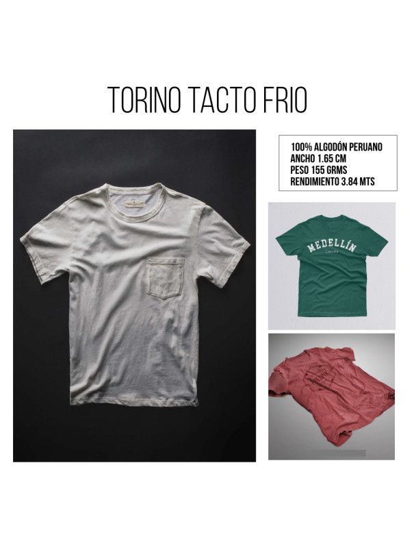 Tela peruana para camisetas Torino tacto frío