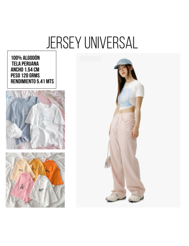 Tela jersey algodón peruano Universal