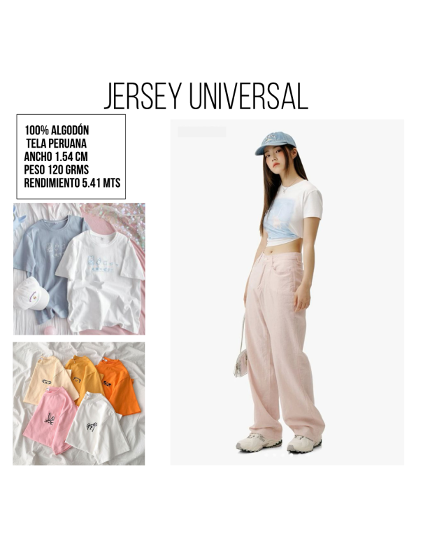 Tela jersey algodón peruano Universal