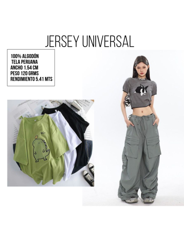 Tela jersey algodón peruano Universal