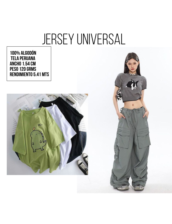 Tela jersey algodón peruano Universal