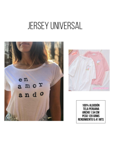 Tela jersey algodón peruano Universal