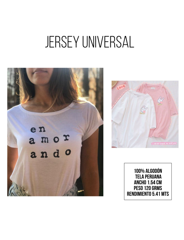 Tela jersey algodón peruano Universal