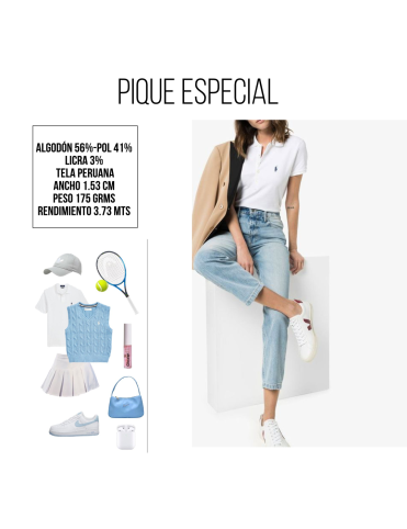 PIQUE VENECIA LICRA PERUANO