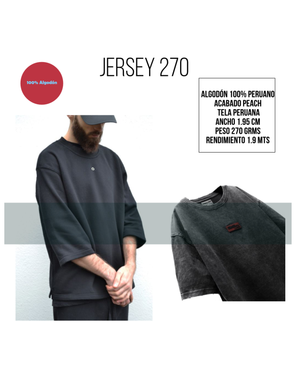 TELA JERSEY ALGODÓN PERUANO 270