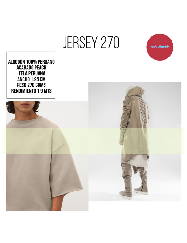 TELA JERSEY ALGODÓN PERUANO 270