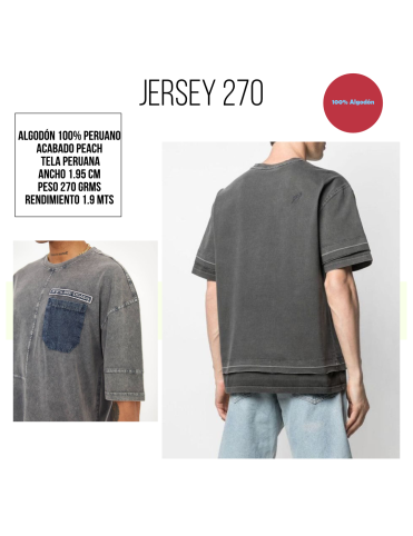 TELA JERSEY ALGODÓN PERUANO 270