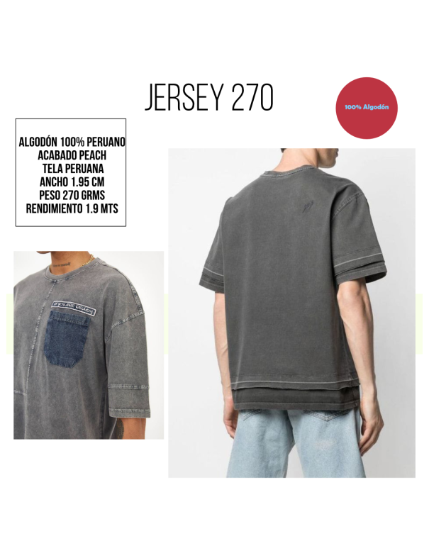 TELA JERSEY ALGODÓN PERUANO 270
